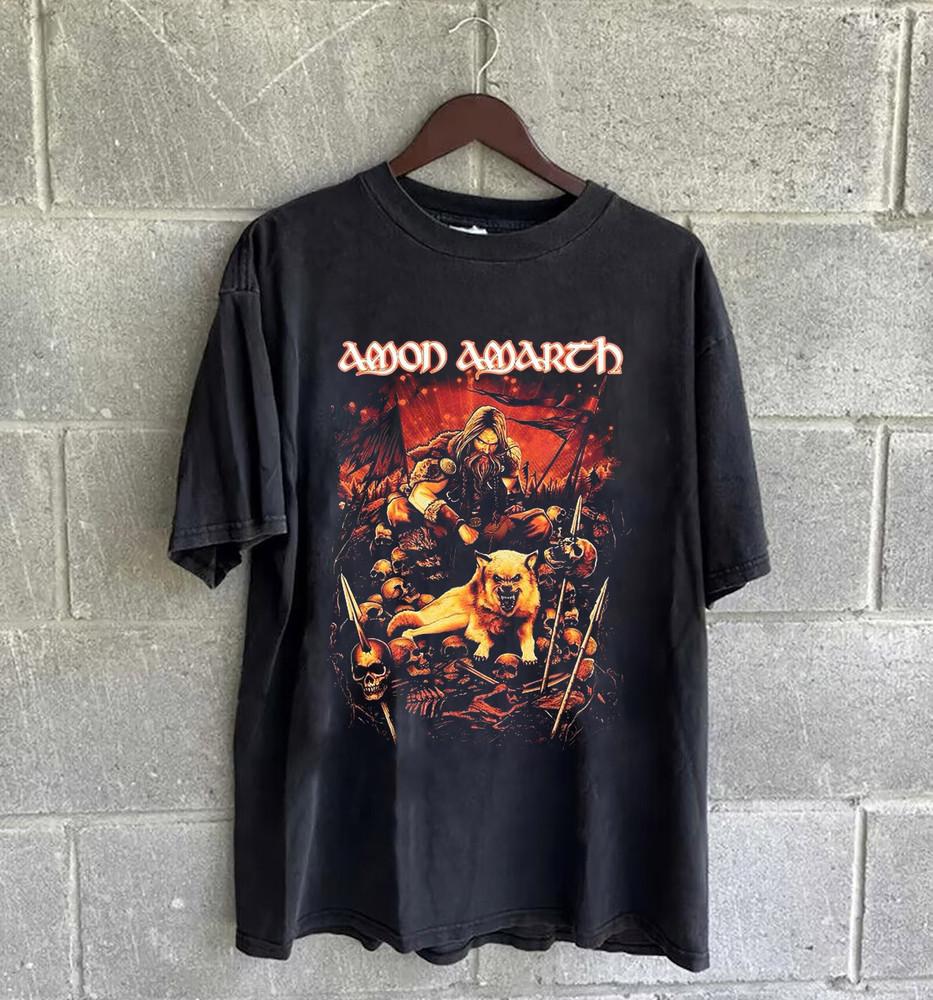 RARE Amon Amarth Band Gift Fan Short Sleeve Black All Size Shirt Unisex T-Shirt L