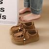 Fashion CRLAYDK Suede Shoes for Women Suede String Bead Ethnic Style Slip On Loafers Ladies Winter Outdoor Walking Antislip Sneakers