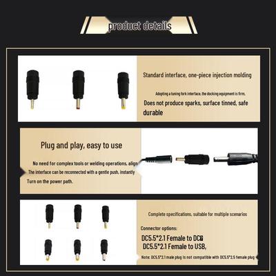 DC5.5x2.1 Female To Multi-Spec DC/USB Power Adapter Converter