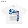 Harajuku Oversized Streetwear Unisexs Clothing Bebrina Graphic Print Tshirt Cotton Hip Hop Aesthetic Short Sleeve Top Tee Goth Y2k