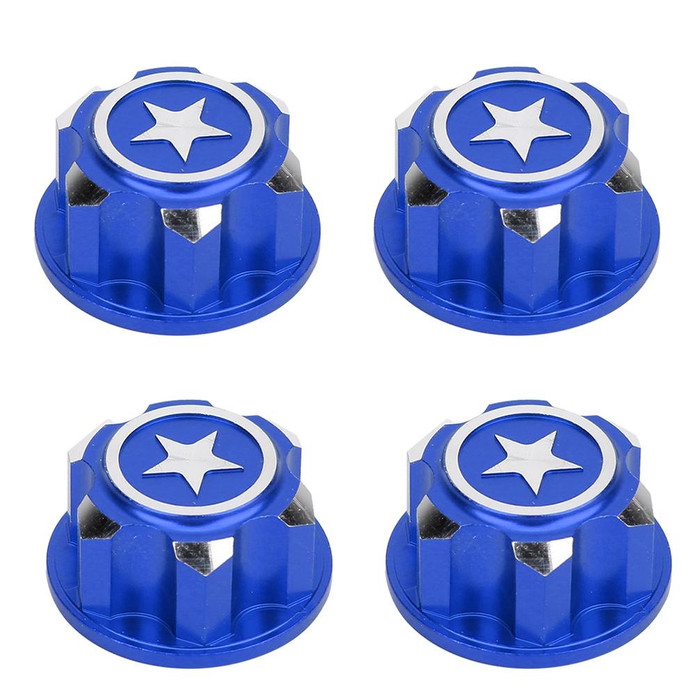 4PCS Aluminium Alloy Metal 17mm Hex Wheel Mount Nuts Set Fit for X MAXX Summit Traxxas RC