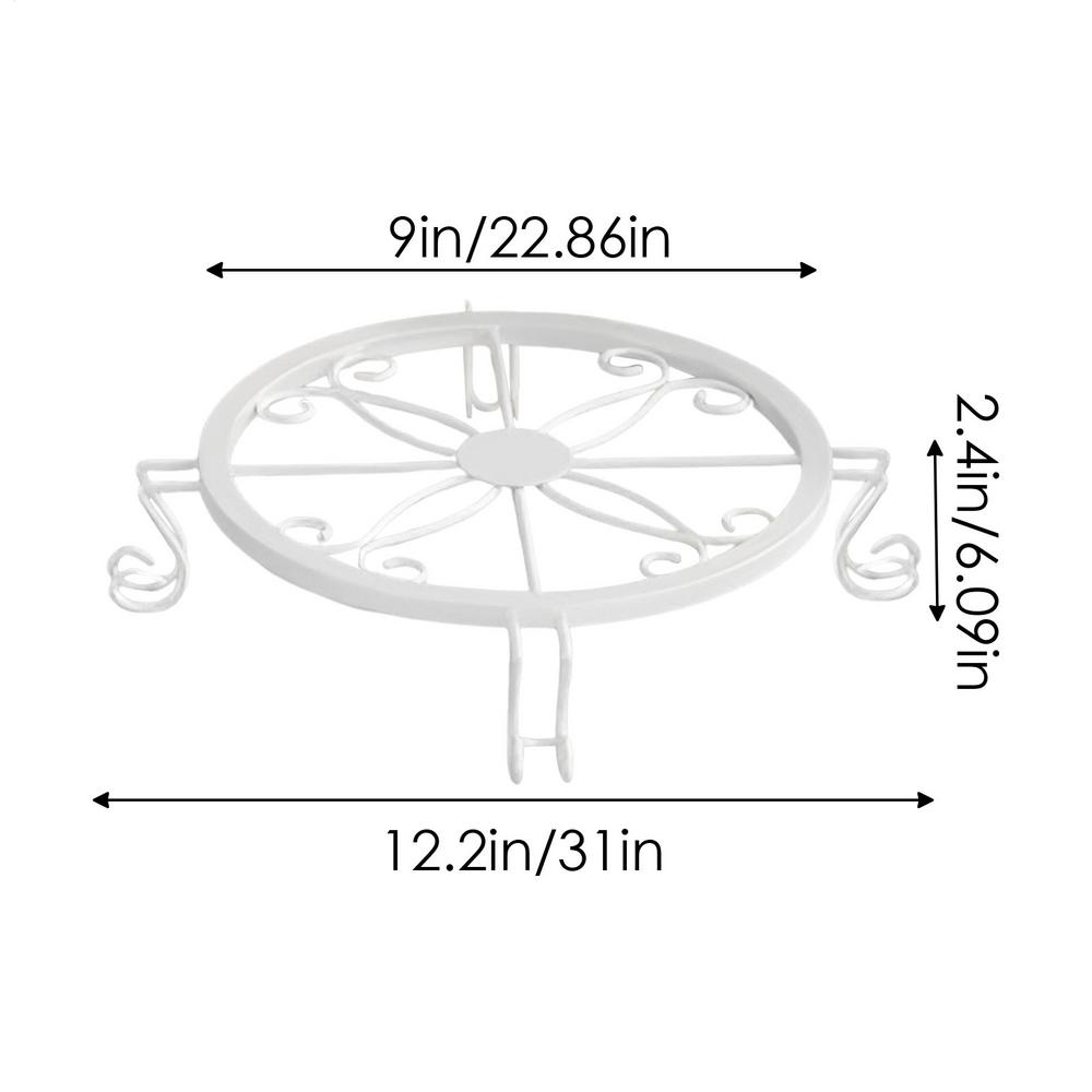 

Ретро кованое железо, стоящее в горшке растение, полка для цветочного горшка, подставка для демонстрации садовых растений, подставка для цветов, балконная подставка для украшения дома белый
