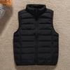 2024 Men's Lightweight Down Vest - Casual Sleeveless, Short Stand Collar, Plus Size Autumn/Winter Outerwear