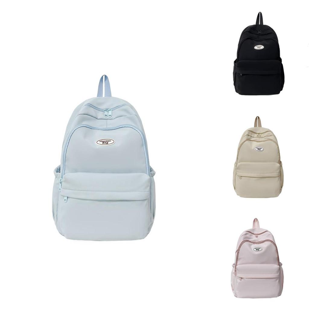 Simple College Backpack With Breathable Air Cushion Straps For High School Students