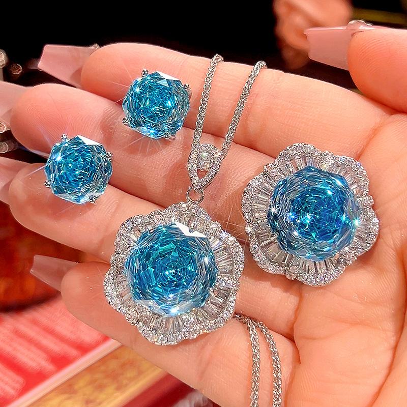 

Fashion Women s Jewelry Camellia Flower Earrings Necklace Adjustable Ring Birthday Anniversary Gift for Her Trendy Fine Jewelry One size