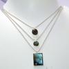 Long Fiery Labradorite Macrame Thread Necklace 16" Timeless Classic Design Z3D61