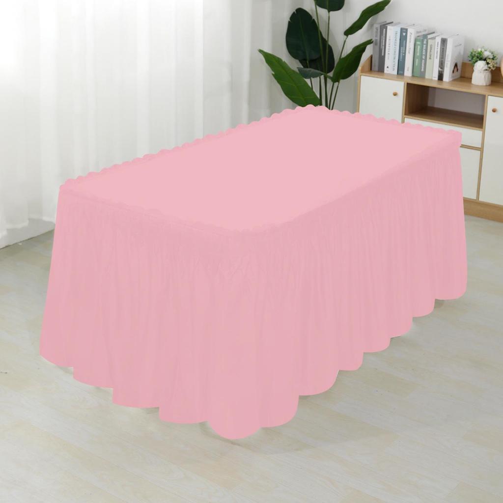 Colorful Thickened Waterproof Disposable Table Skirt Set for Birthdays, Parties, and Weddings