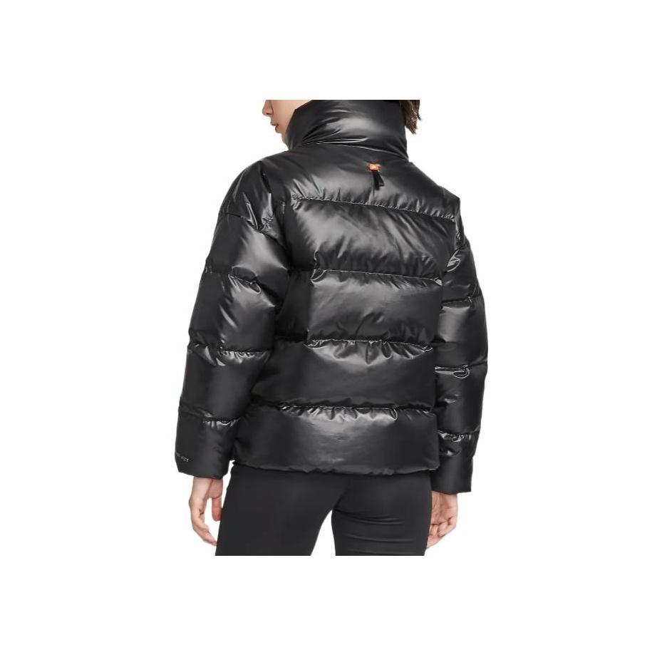 Nike Solid Color Casual Stand Collar Down Jacket Women Outerwear Black DV0555-010