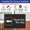2D Flat Check Out This Way Metal Sign with Left Arrow - Rust-Free, UV Protected & Waterproof Aluminum Sign, Weather Resistant, Easy To Mount for