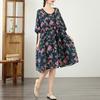 DIMANAF Nuovo 2026 Donna Taglie Forti Estiva Abito Lungo Morbido Oversize Maxi Donna Floreale Cotone Vestito da Sole Spiaggia