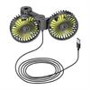 Car Seat Cooling Fan USB Dual Head Fan 360 Degree Rotation Neck Cooler Automotive Electric Fan 3 Speeds Car Accessories