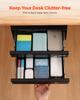 VEVOR 13" Wide Under Desk Drawer Slide Out, Under Table Pull-out Drawer Attachment, Hidden Desktop 2 Layer Storage Organizer