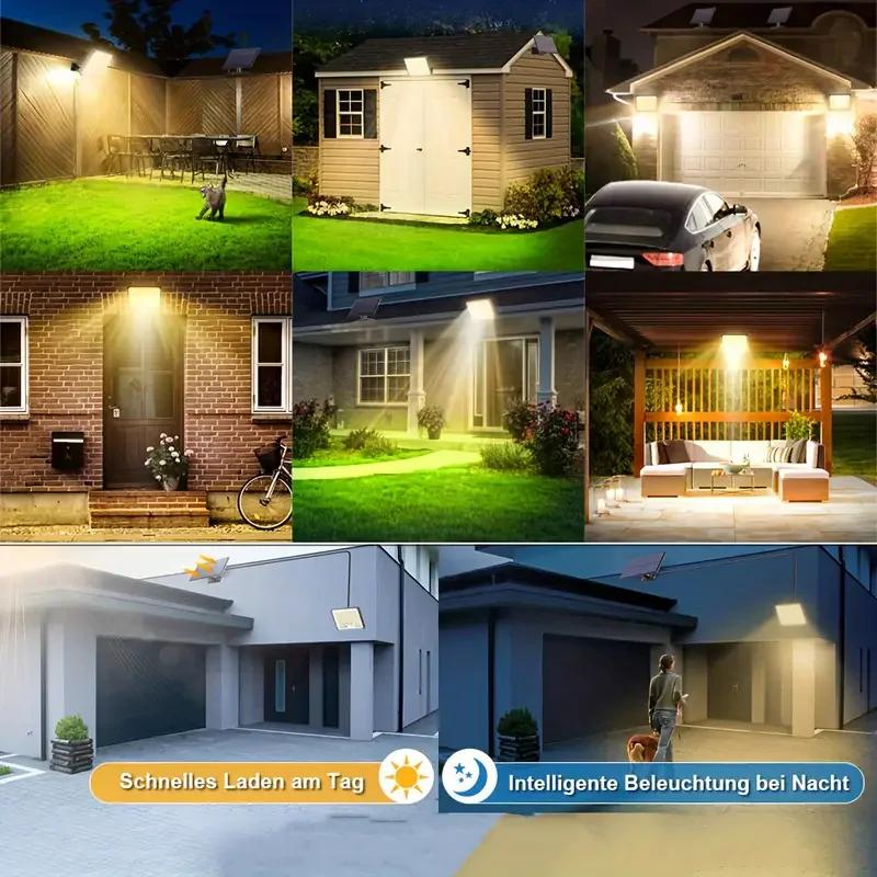 234/172 LED Solar Light Solar Security Lights with Motion Sensor 3 Modes Waterproof Split Solar Flood Wall Lights for Outside