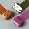 Ostrich Leather Case for AirPods Pro 3 Pro 2 4 Premium Luxury Cowhide Anti Drop Protective Cover with USB C