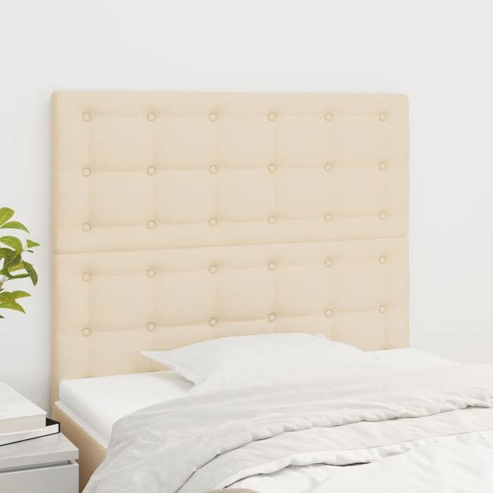 Headboard - Maison Exclusive - Cream - Adjustable Height - Wooden Feet
