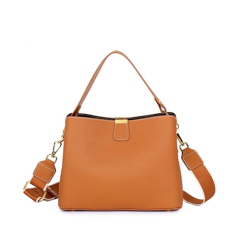 Genuine Leather Women's Trendy Crossbody Bag 2025 - Versatile, High-End, Large Capacity Handbag