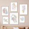 Minimalist Colorful Anatomy Line Medical Poster And Prints Wall Art Ear Larynx Heart Canvas Painting Doctor Gift Clinic Decor