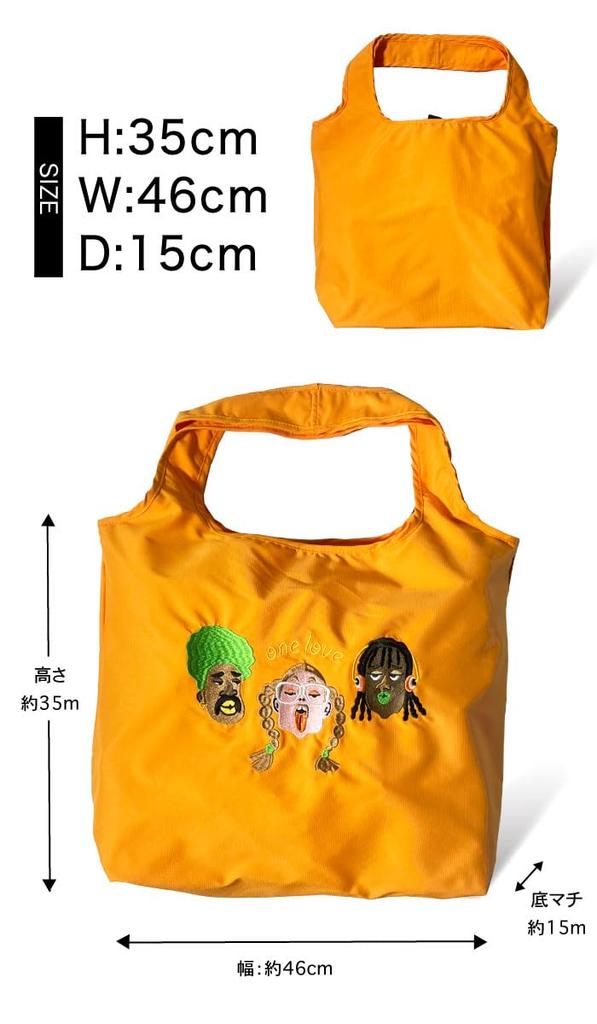 ONE LOVE Embroidered Eco Bag G521772 [Gymmaster] (01 Off-White)