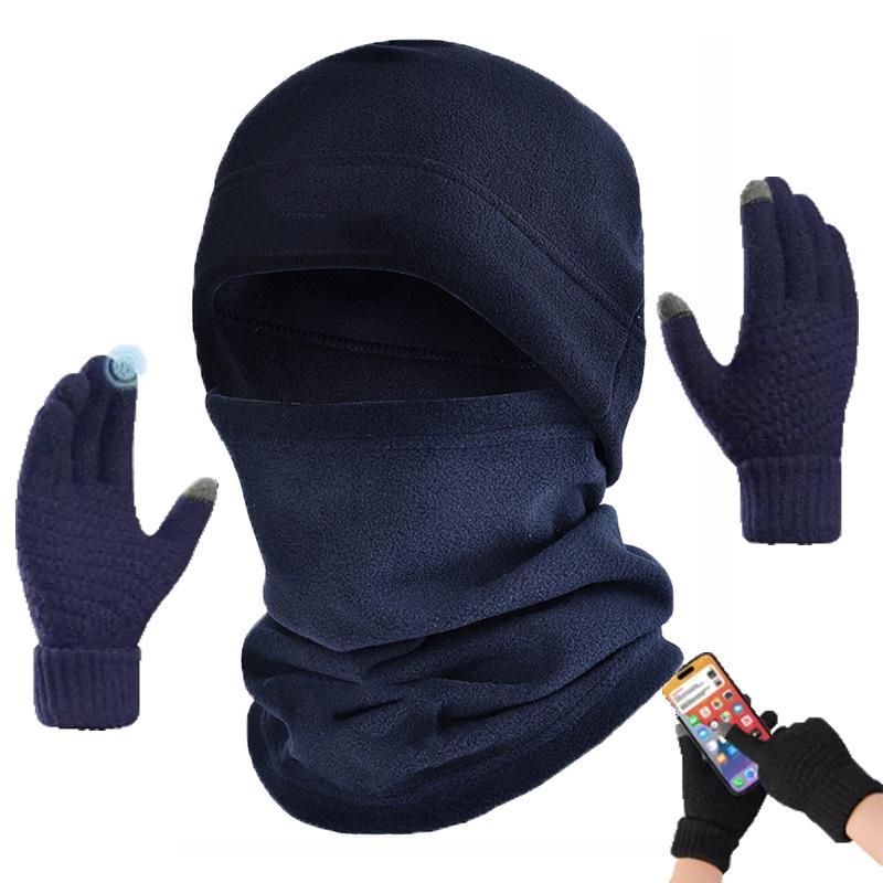 Warm Cycling Face Mask: Multifunctional Fleece-Lined Neck Gaiter, Windproof Ski Balaclava Hat, Pull-Over Neck Warmer
