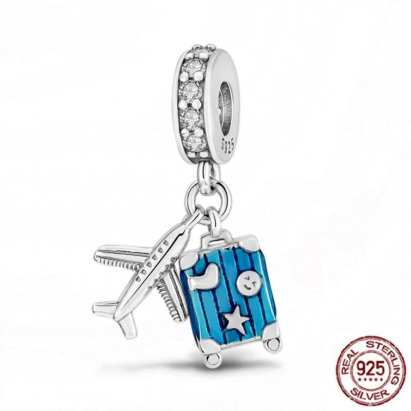 Copper Metal Charm Bead Component Bead Component Blue Series Astronaut Star Charm Bead Component Compatible With 4MM Hole Diamete Bracelet High