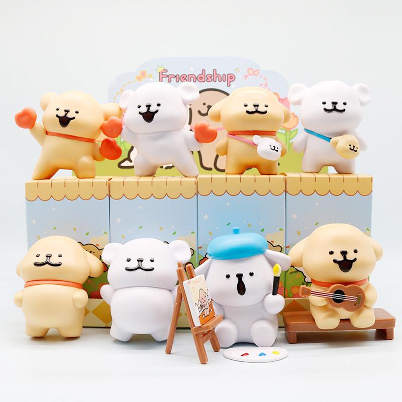 Maltese Dog Pvc Figure Model Sets With Magnetic Design For Kids Collectors And