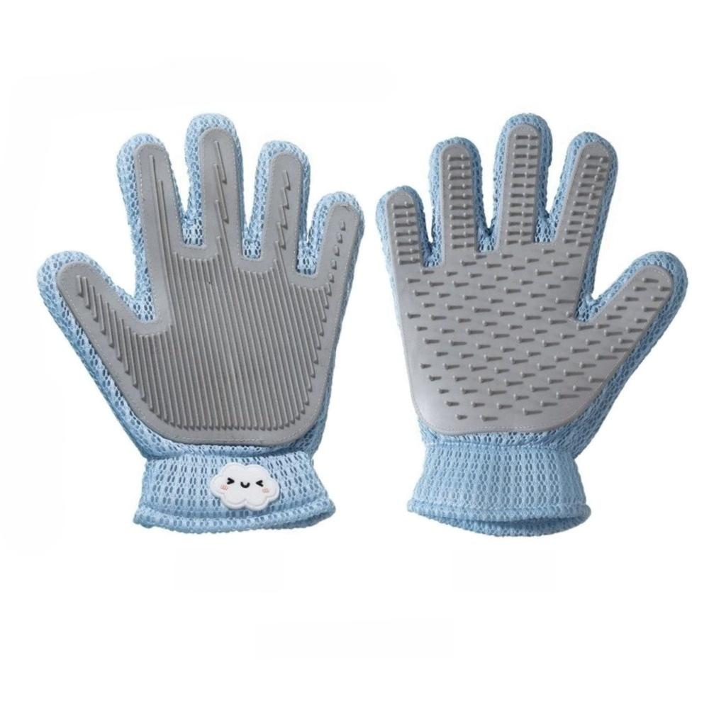 

Гребінець для ванни Щітка для видалення шерсті у собак Масажна щітка для котів Рукавички Модні рукавички для догляду за домашніми тваринами синій