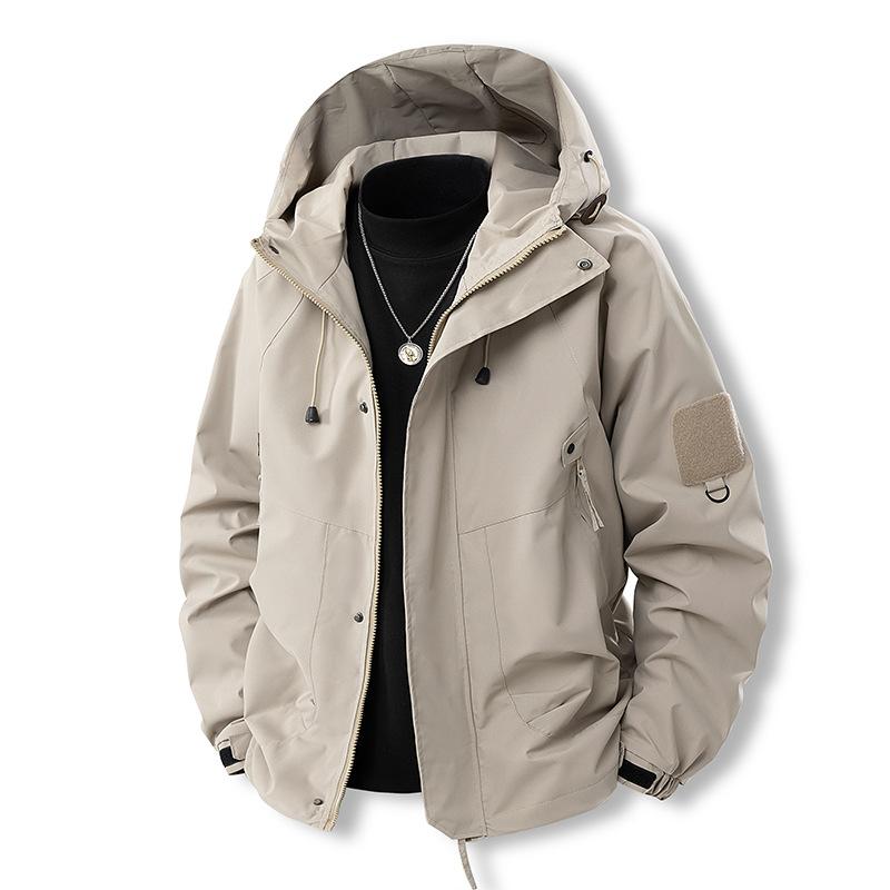 New Spring and Autumn Men's Jacket Outdoor Mountaineering Suit Student Workwear Multi-bag Waterproof Jacket Couple Jacket Top Men