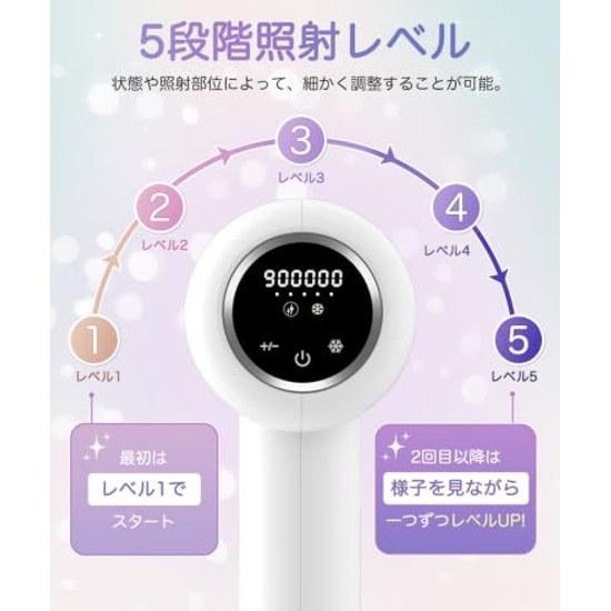 Hair Removal Device2026 Latest modelSalon-grade IPL Light Men Women Home-use Device VIO Compatible Suitable Beard Full Body High Output 15.58J 900000