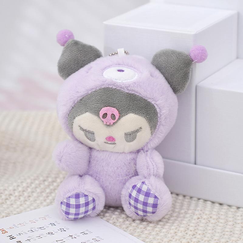 

14Cm Sanrio Kawaii Hello Kitty Kuromi Plush Doll Toys Pendant Cute Plush Keychain Ornaments Bag Pendant Kids Christmas Gifts фіолетовий