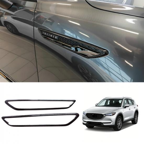 

For Mazda CX-70 Car Accessories Carbon Fiber Fender Vent Outlet Frame Trim Cover