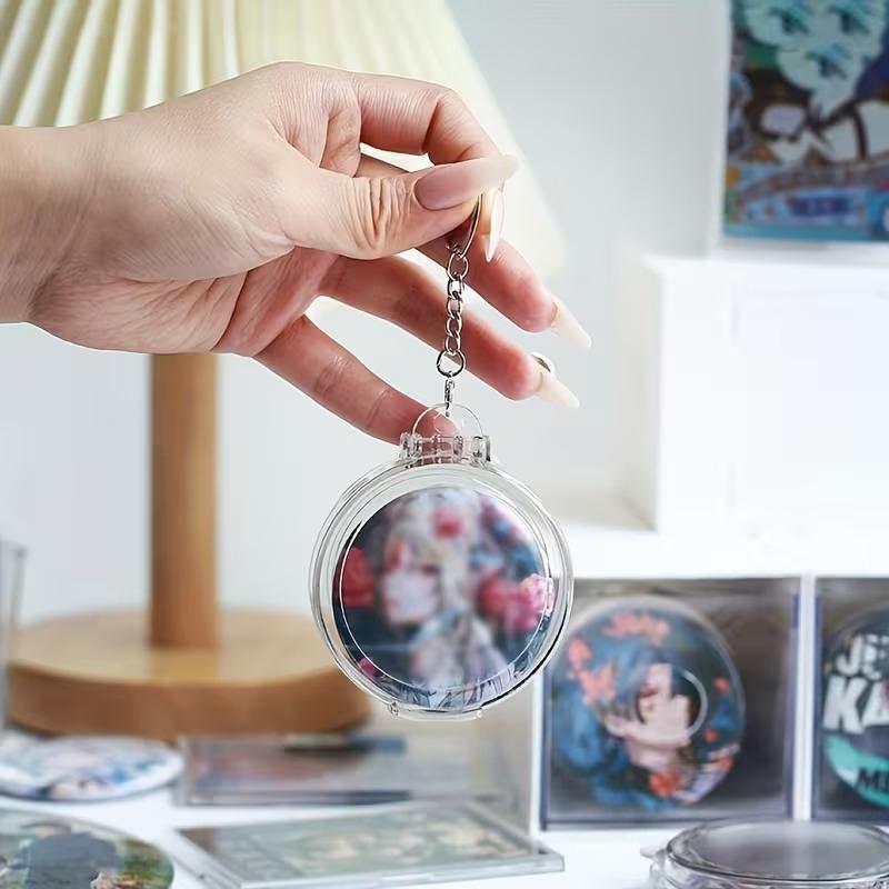 Contenitore Trasparente per Badge per Pacchi Dolorosi Borsa Espositore per Badge Anime Custodia Portatile per Gioielli e Accessori