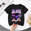 Summer Movie Soft Polyester KPop Demon Hunters Girl's T-Shirt Anime SAJA BOYS Short-sleeved Shirt Fashion Tee Parent-child Outfit