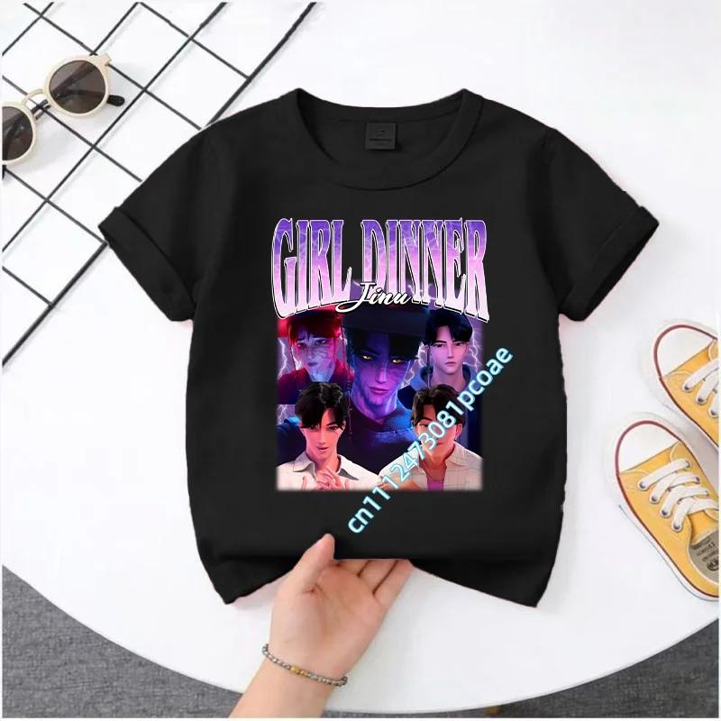 Summer Movie Soft Polyester KPop Demon Hunters Girl's T-Shirt Anime SAJA BOYS Short-sleeved Shirt Fashion Tee Parent-child Outfit