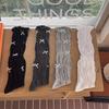 Bowknot Pleated Bubble Pile Socks Summer Thin Breathable Hot Girl Mid-calf Sweet Socks