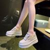 8CM Korean Version Thick Soled Height Increasing Womens Shoes Spring Summer New Comfortable Breathable Mesh Sports Casual Shoes