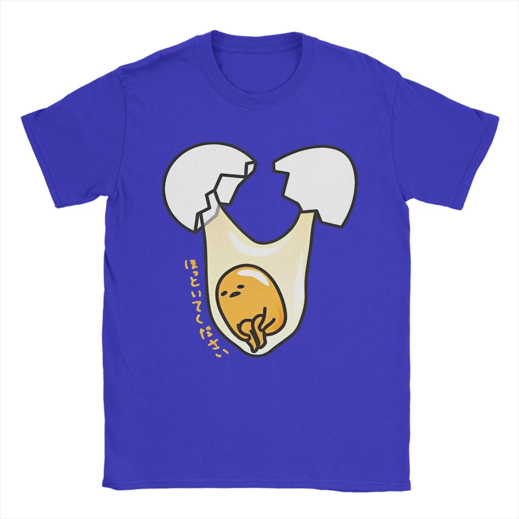 Retro Cute Gudetama Design  Tshirts Unisex Round Neck Short Sleeve Tops  Cotton Summer Clothes