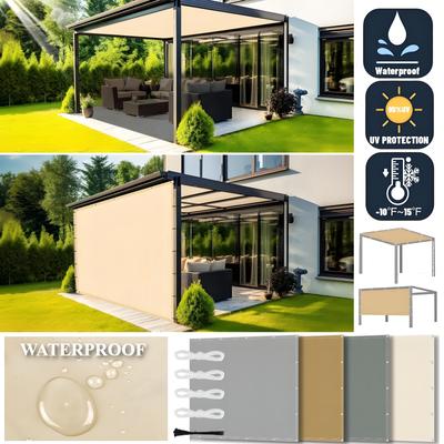Vattentätt Markis 95% UV-block Solskydd Segel Trädgård Insynsskydd För Bil Canvas Pergola Täckning Markis Solskydd Solskydd Segel
