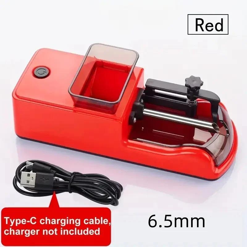 Automatic Triple Size Electric Cigarette Rolling Machine, 8.0/6.5/5.5mm Adjustable High Power Roller for Home Use