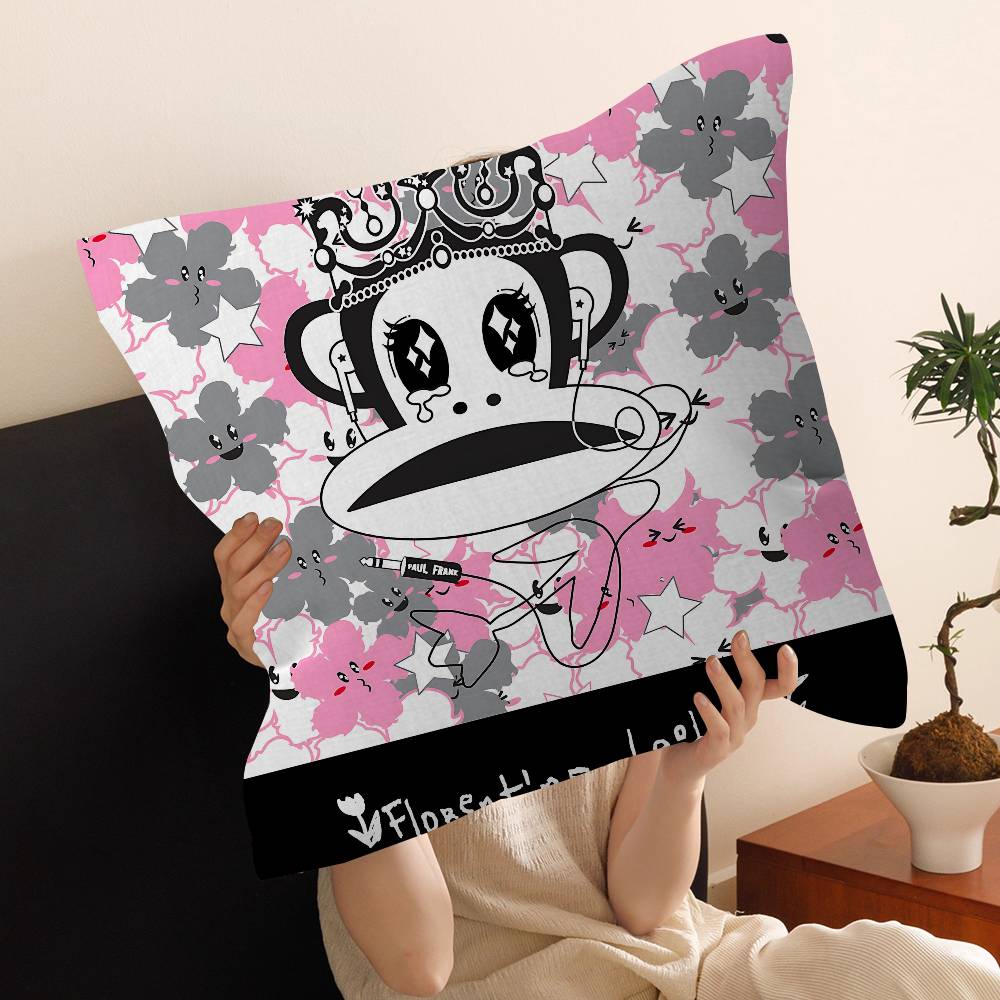 L-Luxurious P-Paul Frank Personalized Pillow Dust Cover Bedroom Kids Party Decoration Pillowcase Birthday Children Gift