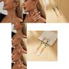 Stylish European And American Fashion Colorful Irregular Natural Stone Earrings For Women Long Geometric Drop Earrings