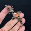 Orange Spiny Oyster Pendant, 999 Copper Wire Wrapped Gemstone Jewelry, Handmade Pendant Amazing Jewelry, Gift For Her