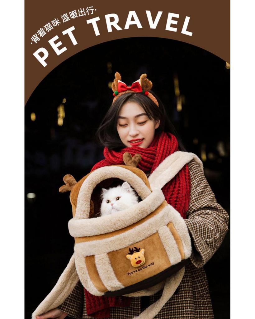 Portable Winter Warm Cat & Dog Backpack: Double Shoulder Pet Carrier