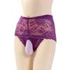 Large Size Lace Embroidery Sissy Lingerie Japanese Sexy Men Open Closed Penis Sheath Panties Mesh Tranparent Bulge Pouch Briefs
