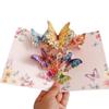 3D Fold Out Flower Butterfly Greeting Card Handmade Colorful Foldable Card For Birthday Teacher Thanksgiving Holiday Gifts