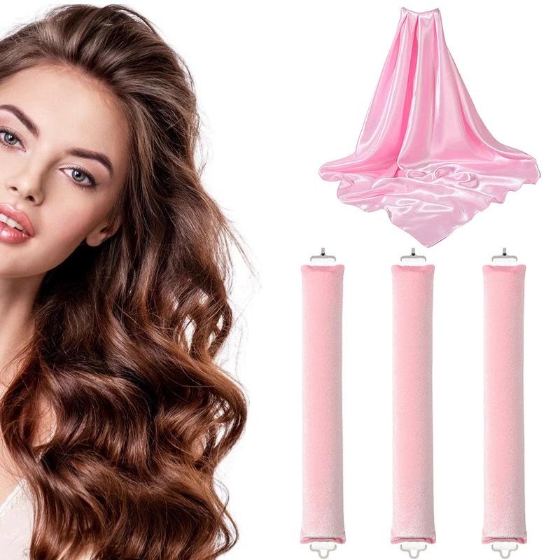 Heatless Foam Hair Curlers: Large Wave Sleep-in Rollers with 3 Hooks