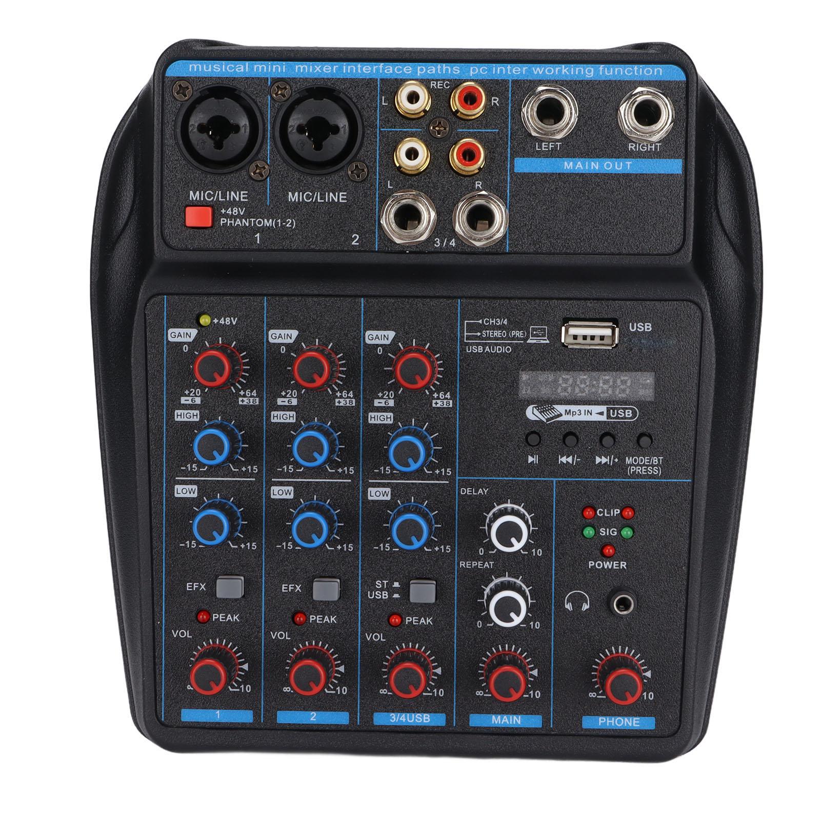 

o Микшерный пульт с 4-канальным цифровым USB Bluetooth звуковым микшером для DJ PC Live Broadcasting 110‑240VAU AU PLUG