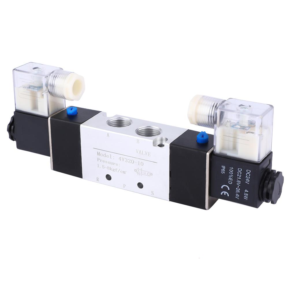 4V320 10 3 8  Inlet Outlet 1 4  Exhaust Solenoid Air Valve 2 Position 5 Port (DC24V)