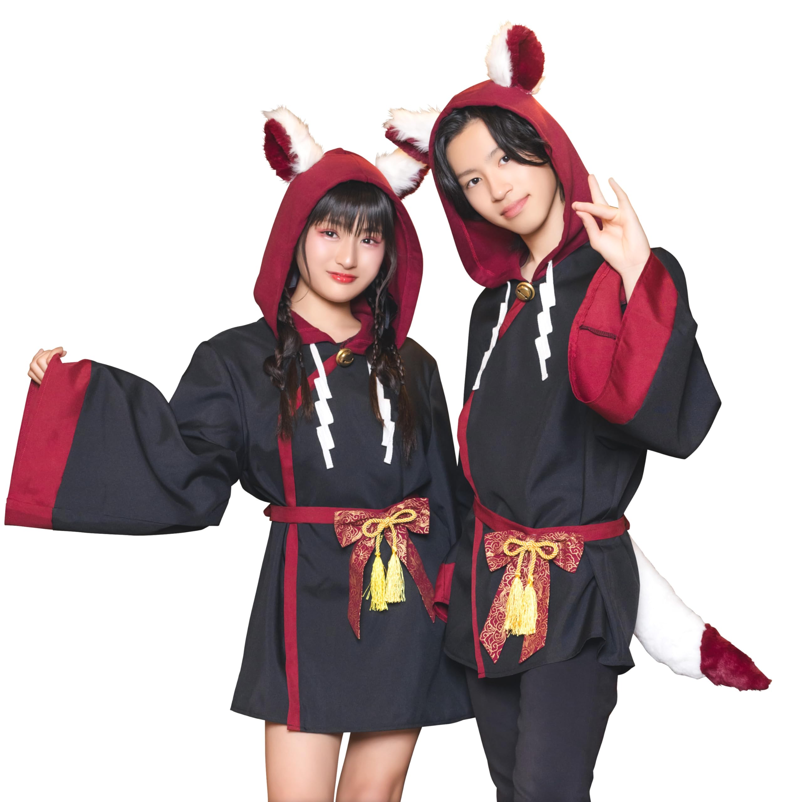 Clearstone Cosplay Halloween COSCHU Inari-sama Hoodie Kids Junior Unisex 150cm Black