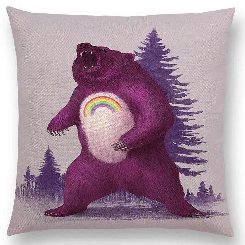 Sofa Throw Pillow Cover Home Decor Cute Little Ghost Sailing Whale Ocean Diver Print Cushion