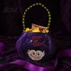 Festival Candy Pouches Halloween Trick or Treat Pumpkin Bucket, Reusable Velvet Bag, Durable Storage Bags Snack Tote Bag with Handle for Party Favors